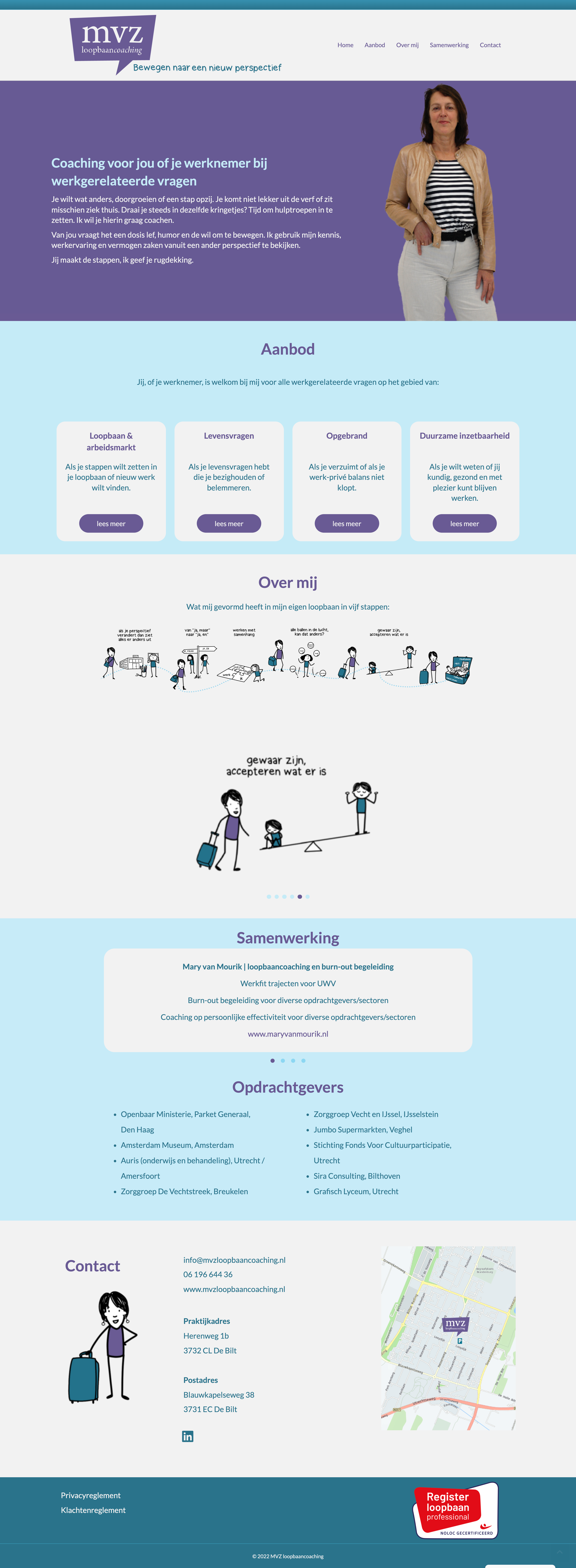 De hele website van MVZloopbaancoaching